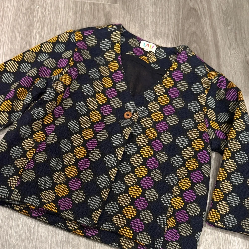 Lali Kids Geometric Pattern Matching Set - Black, Purple, Gold